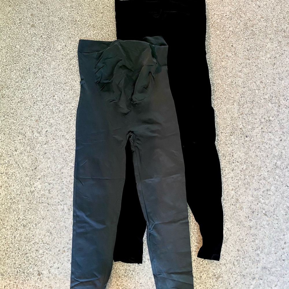 2 Blanqi Maternity Leggings (L) in Black and Storm